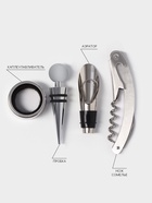 Набор для вина BellaTenero «Тропики», 4 предмета: штопор, пробка, аэратор, каплеулавливатель, нержавеющая сталь - Фото 2