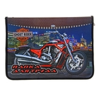 Папка для труда А4 молния вокруг откидная планка, пластиковая "Красный байк" - Фото 1