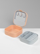 Шкатулка-органайзер для хранения украшений, 9×9×3.8 см, розовая - Фото 3