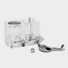 Набор для специй Magistro Glace, 2 предмета: мельница с ручкой, солонка, акрил, прозрачный - Фото 4