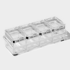 Набор ёмкостей для специй на подставке Magistro Glace, 8 предметов: контейнер 200 мл 4 шт., ложка 4 шт., акрил, прозрачный - Фото 2