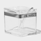 Набор ёмкостей для специй на подставке Magistro Glace, 8 предметов: контейнер 200 мл 4 шт., ложка 4 шт., акрил, прозрачный - Фото 6