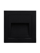 Встраиваемый светильник для лестницы, IP65, 3 Вт, 6500К, 48×48 мм, квадратный, чёрный, свечение холодное белое - Фото 5