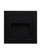 Встраиваемый светильник для лестницы, IP65, 3 Вт, 6500К, 68×68 мм, квадратный, чёрный, свечение холодное белое - Фото 6