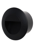 Встраиваемый светильник для лестницы, IP65, 3 Вт, 6500К, 50×50 мм, круглый, чёрный, свечение холодное белое - Фото 4