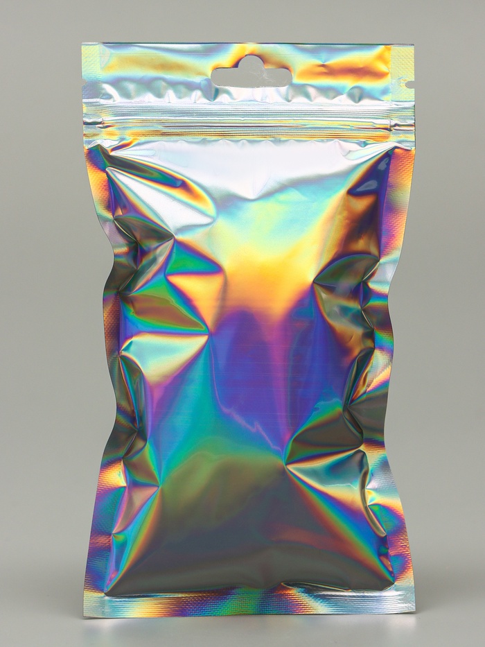 Пакет Zip - lock ПЭТ, иридисцентный, плоский, еврослот 9×16 см - Фото 1