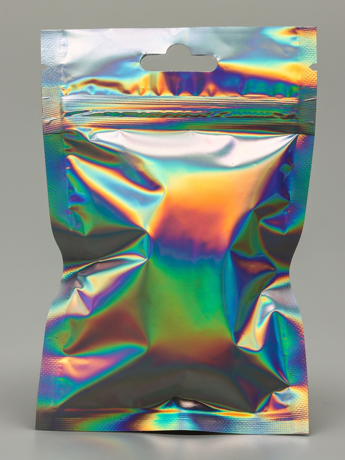 Пакет Zip - lock ПЭТ, иридисцентный, плоский, еврослот 8×12 см - Фото 1