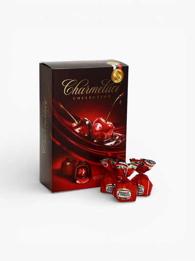 Подарочные конфеты в тёмном шоколаде с вишней, 150 г