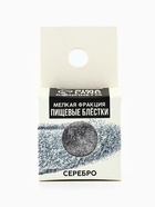 Пищевые блёстки мелкой фракции 2 гр, серебристые 10847007