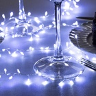 УЦЕНКА Гирлянда «Мишура», 1 м, роса, IP20, 100 LED, 2 режима, батарейки AAх3 (нет в комплекте), серебристая нить, свечение белое - Фото 5