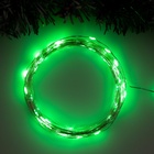 УЦЕНКА Гирлянда «Нить», 10 м, роса, IP20, серебристая нить, 100 LED, свечение зелёное, 12 В - фото 14765408