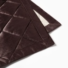 Покрывало «Этель» 220×240±5 см, велюр, коричневое - Фото 3