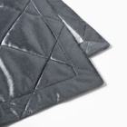 Покрывало «Этель» 260×240±5 см, велюр, серо-голубое - Фото 3