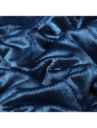 Покрывало «Этель» 220×240±5 см, велюр, синее - Фото 5
