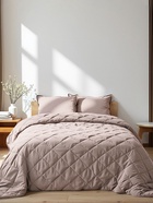 Покрывало «Этель» 260×240±5 см, велюр, светло-серое - Фото 2