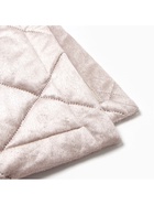 Покрывало «Этель» 260×240±5 см, велюр, светло-серое - Фото 4