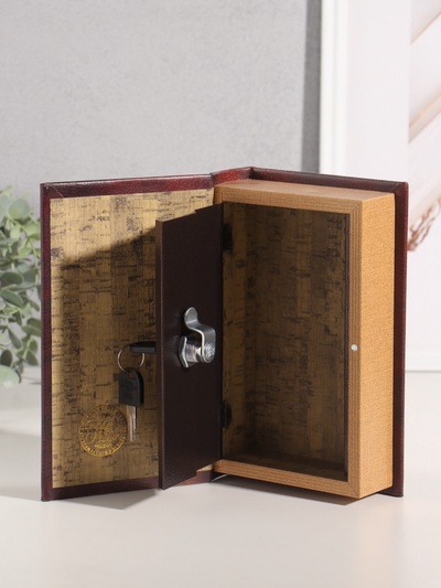 Сейф-книга дерево кожзам "И.С. Тургенев. Отцы и дети" тиснение 21х13х5 см