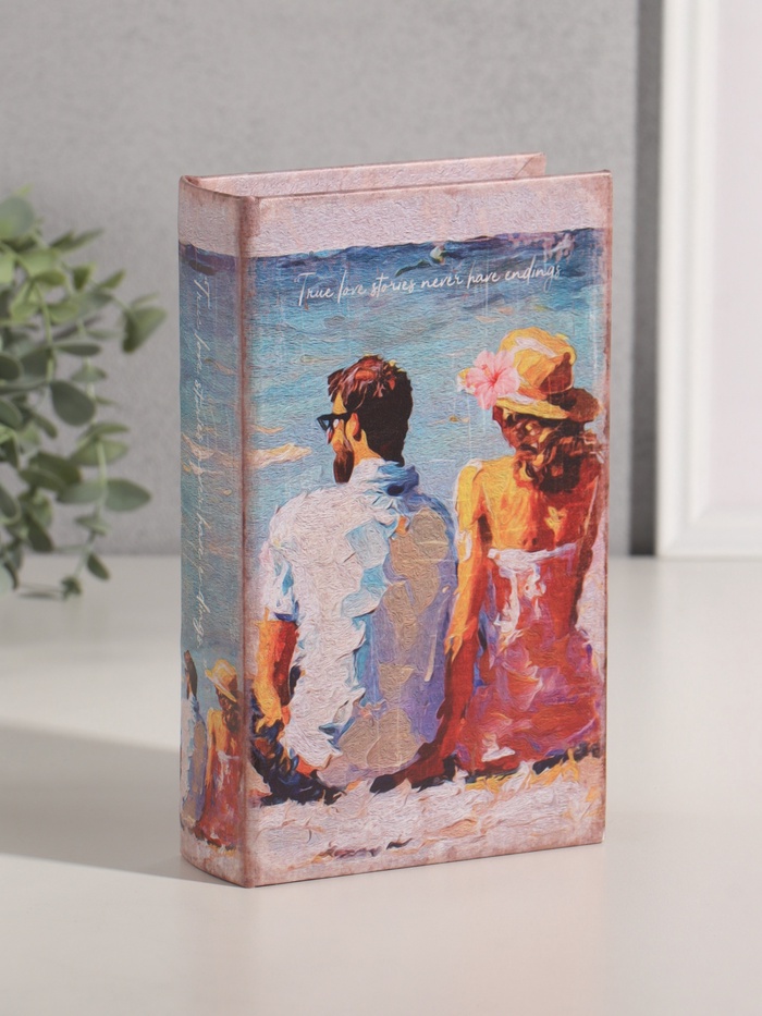 Шкатулка книга-сейф «У любви нет конца» дерево, искусственная кожа, 21×13×5 см - Фото 1