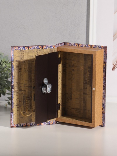 Шкатулка книга - сейф «Солнечные лимоны» дерево, искусственная кожа, 21×13×5 см