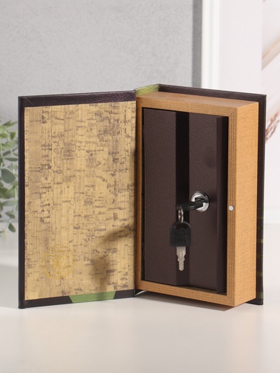 Шкатулка книга-сейф «Саморазвитие», дерево, искусственная кожа, 21×13×5 см