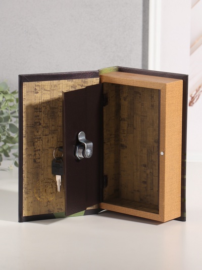Шкатулка книга-сейф «Саморазвитие», дерево, искусственная кожа, 21×13×5 см