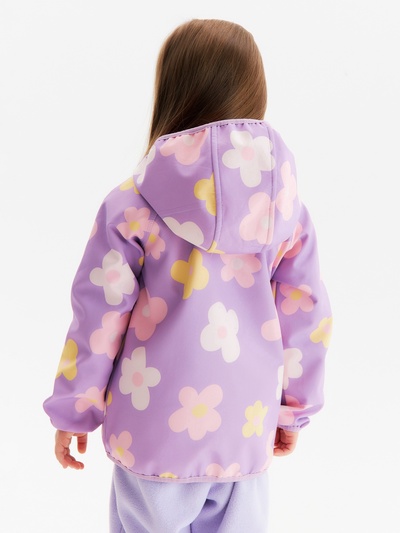 Ветровка для девочки на флисе KAFTAN «Цветочек», рост 98 см