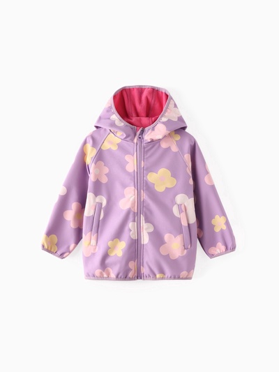 Ветровка для девочки на флисе KAFTAN «Цветочек», рост 98 см