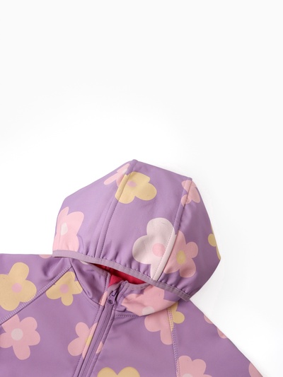 Ветровка для девочки на флисе KAFTAN «Цветочек», рост 98 см