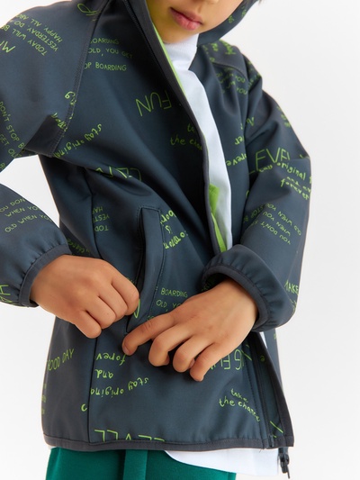 Ветровка для мальчика на флисе KAFTAN: Level up, рост 98 см