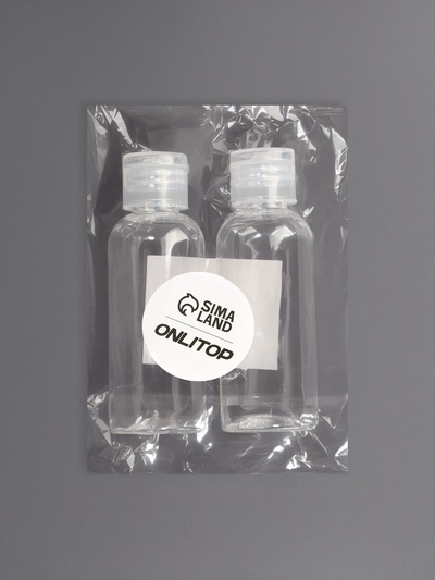 Бутылочка для хранения, 60 мл, фасовка - 2 шт, прозрачная