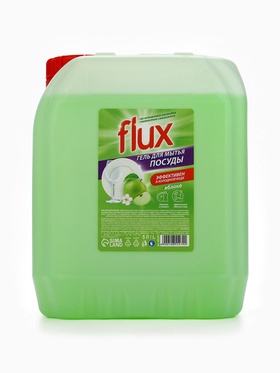 Гель для мытья посуды «Зелёное яблоко», 5 л, FLUX