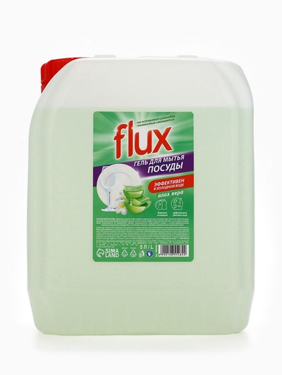Гель для мытья посуды «Нежное алоэ», 5 л, FLUX