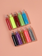 Блёстки для ногтей набор 10 б/бут мелк разноцвет пакет QF - фото 33359834