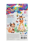 Карандаши цветные акварельные 6 цветов, мини deVENTE Jumbo 3 в 1 супер мягкие, d=14.7 мм; L-110 мм с точилкой - Фото 8