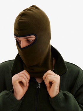 Маска-балаклава, флис, размер универсальный, хаки