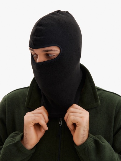 Маска-балаклава, флис, размер универсальный, чёрная