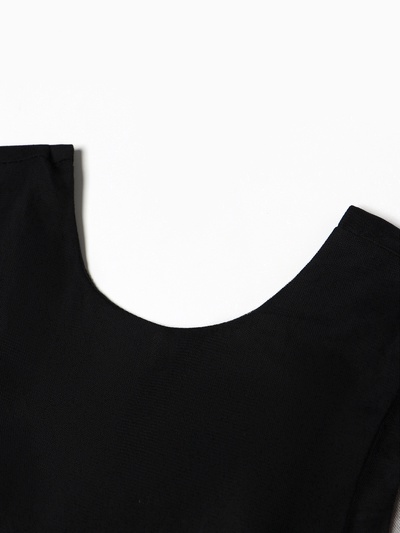 Платье нарядное для девочки MINAKU: PartyDress с рукавами, чёрное, рост 116-122 см