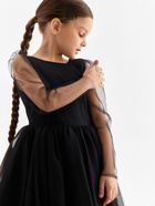 Платье нарядное детское MINAKU: PartyDress, чёрное, рост 128 см - Фото 6