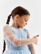 Платье нарядное для девочки MINAKU: PartyDress, голубое, рост 116-122 см - Фото 6