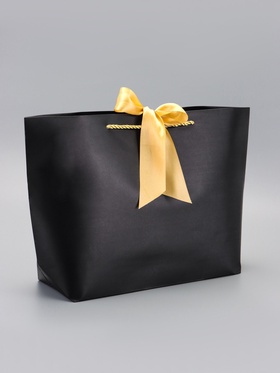 Пакет подарочный с лентой 30 х 27,5 х 12 см  