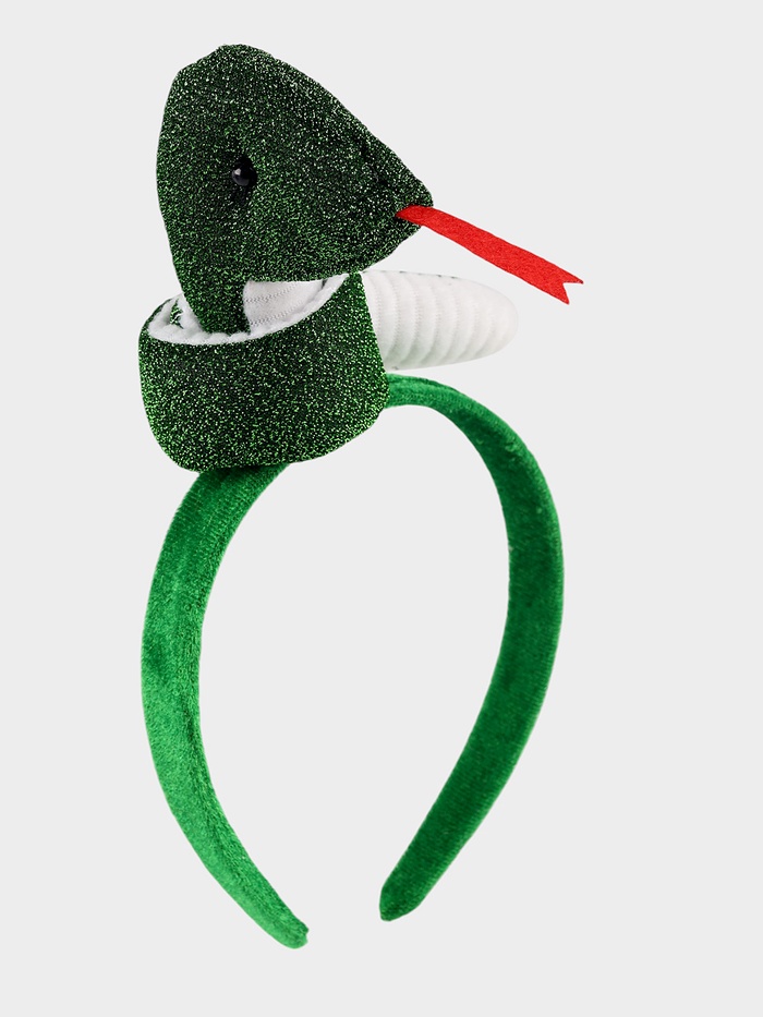 Карнавальный ободок «Змея», зелёный - Фото 1