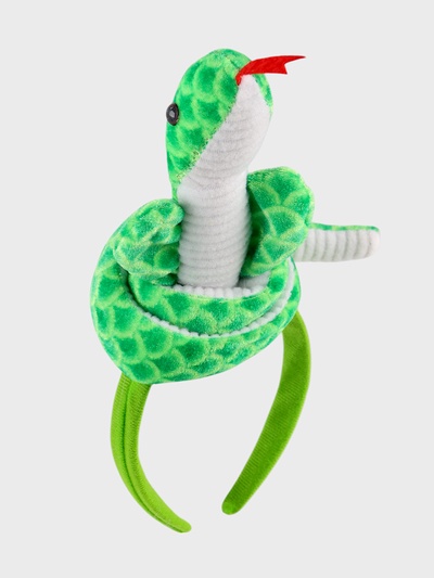 Ободок для волос «Змея», зелёный