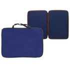 Папка А3 Calligrata, с ручками, текстиль, 20 мм, стандарт, 450×350 мм, синяя, 600D - Фото 2