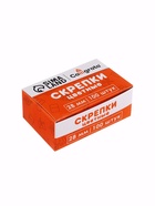 Скрепки 28 мм цветные в картонной коробке 100 штук - Фото 3