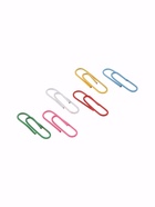 Скрепки 28 мм цветные в картонной коробке 100 штук - Фото 4