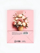 Пакет ламинированный «С Днём рождения», цветы, S 12 х 5.5 х 15 см (комплект 3 шт) - фото 33993437