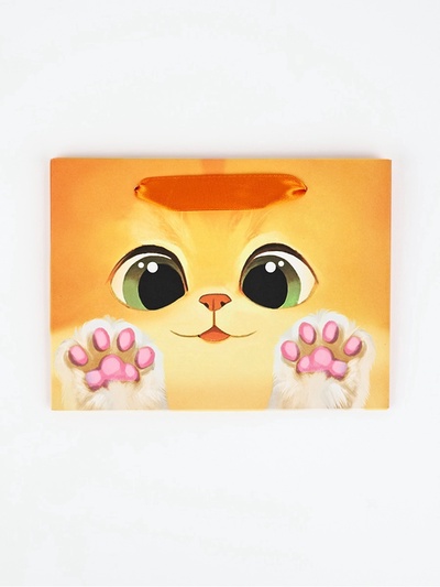 Пакет подарочный «Котик», 19.5 х 14.5 х 8.5 см