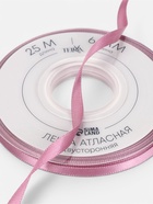 Лента атласная TEIRA, двухсторонняя, 6 мм, 25±1 м, розовая №165 - Фото 3
