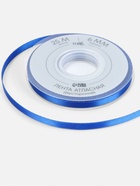 Лента атласная TEIRA, двухсторонняя, 6 мм, 25±1 м, синяя №0329 - Фото 4