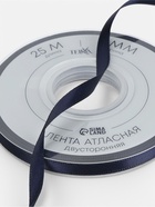 Лента атласная TEIRA, двухсторонняя, 6 мм, 25±1 м, тёмно-синяя №330 - Фото 1